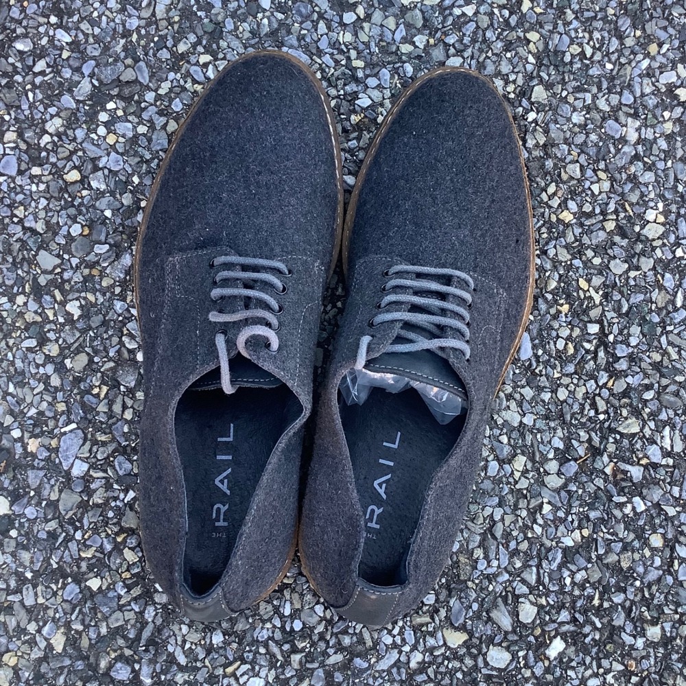 The Rail Men's Charcoal Gray Wool Blend Casual Dress Shoes‎ Size 41 (8)
